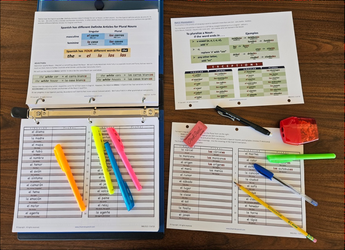 Full-color FINAL MILE lesson review and exercise pages