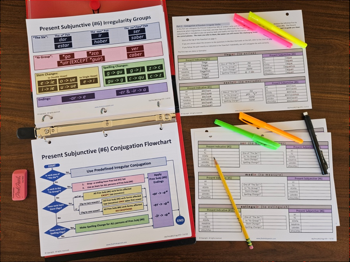 Reference pages with someone pointing and writing